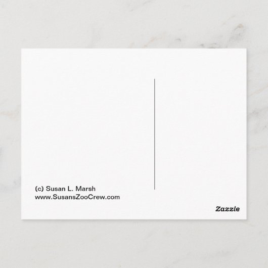 エミュことわざハイ！開くくちばしの大きな茶色の目の写真 ポストカード (裏面)