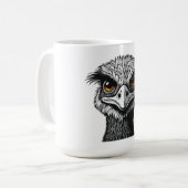 エミュー鳥の頭 コーヒーマグカップ (正面左)