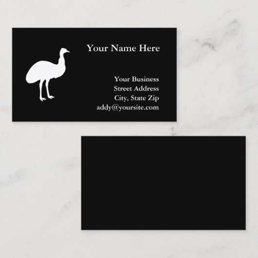 エミュー 名刺 (正面/裏面)