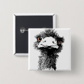 エミュー 缶バッジ (正面&裏面)