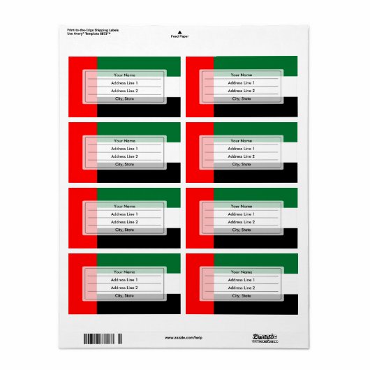 エミラティ国旗 ラベル (フルシート)