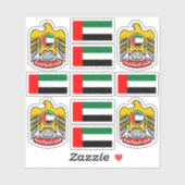 エミラティ国立シンボル/エンブレムと国旗 シール (シート)