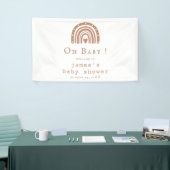 エミリアのためのラスティックモダンなベイビーシャワーバナー 横断幕 (トレードショー)