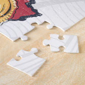 エミリアロマーニャ国旗イタリアレトロ地域地図ヴィンテージ ジグソーパズル (側面)