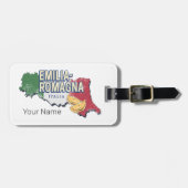 エミリアロマーニャ国旗イタリアレトロ地域地図ヴィンテージ ラゲッジタグ (正面横)