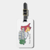 エミリアロマーニャ国旗イタリアレトロ地域地図ヴィンテージ ラゲッジタグ (正面縦)