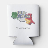 エミリアロマーニャ国旗イタリアレトロ地域地図ヴィンテージ 缶クーラー (裏面)