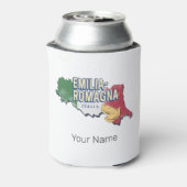 エミリアロマーニャ国旗イタリアレトロ地域地図ヴィンテージ 缶クーラー (缶裏面)