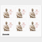 エミリアーノザパタ引用文ステッカー スクエアシール (シート)