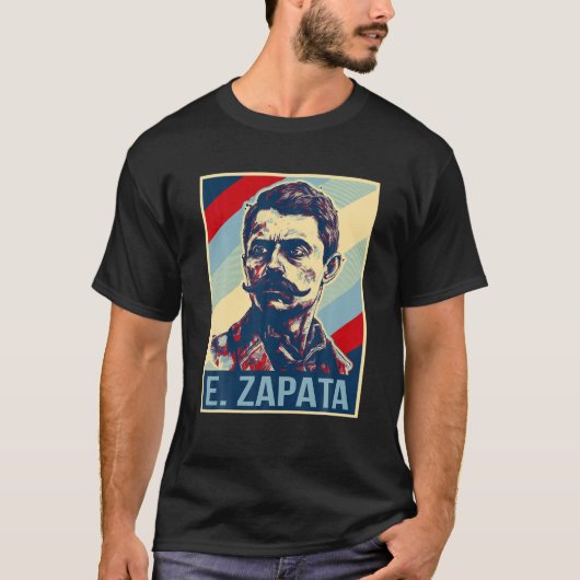 エミリアーノZapataポスターメキシコ革命ヒーローT S Tシャツ (正面)