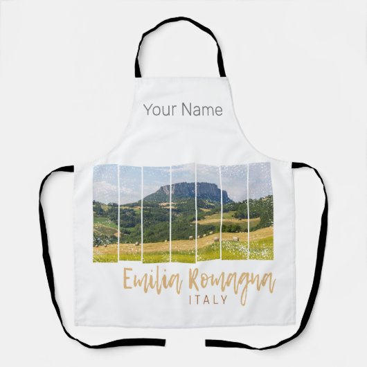 エミリア – ロマーニャランドスケープイタリアヴィンテージ土産 エプロン (正面)