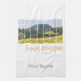 エミリア – ロマーニャランドスケープイタリアヴィンテージ土産 キッチンタオル