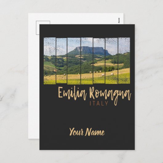 エミリア – ロマーニャランドスケープイタリアヴィンテージ土産 シーズンポストカード (正面/裏面)
