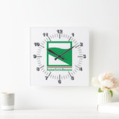 エミリア・ロマーニャ国旗（イタリア） スクエア壁時計 (ホーム)