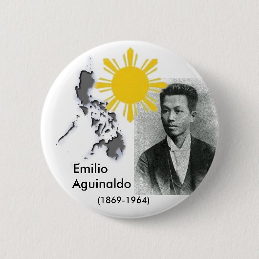 エミリオAguinaldo Pin 缶バッジ (正面)