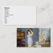 エミリーおよびジョージの石大工、c.1794-95 (キャンバスの油) 名刺 (正面/裏面)