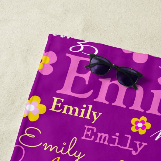 エミリーによっては一流のビーチタオルが開花します ビーチタオル (インサイチュ)