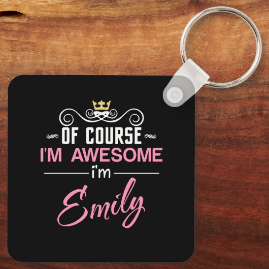 エミリーもちろん私素晴らしはエミリーだ キーホルダー (裏面)