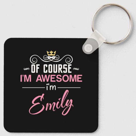 エミリーもちろん私素晴らしはエミリーだ キーホルダー (裏面)