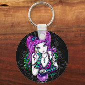 エミリークリスタルボールレインボーフェアリーキーチェーン キーホルダー (正面)