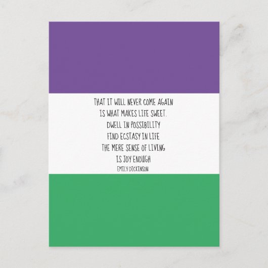 エミリーディキンソン引用文はがき ポストカード (正面)