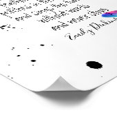 エミリーディキンソン引用文オン希望の水の色の羽 ポスター (角)