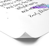 エミリーディキンソン引用文オン希望の青と紫 ポスター (角)