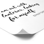 エミリーディキンソン引用文ミニマリストスクリプトタイポグラフィ ポスター (角)