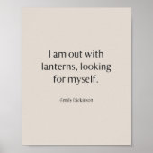 エミリーディキンソン引用文ミニマリスト文学中和 ポスター (正面)