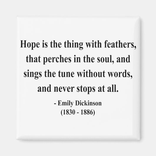 エミリーディキンソン引用文1a マグネット (正面)