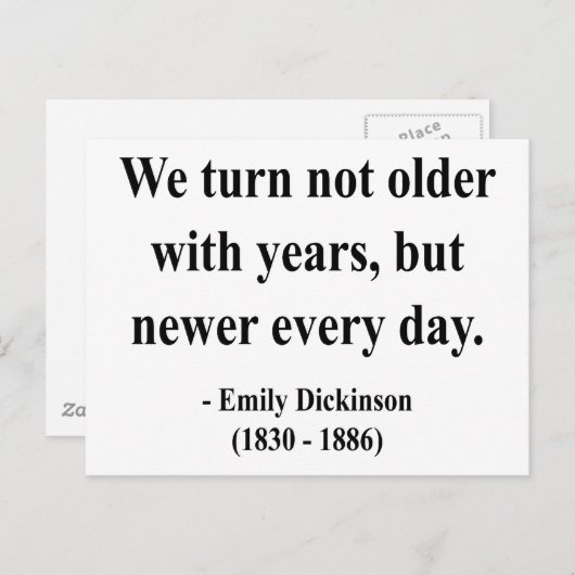 エミリーディキンソン引用文4a ポストカード (正面/裏面)