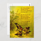 エミリーディキンソン色彩の鮮やかヴィンテージスパーローズ葉書 ポストカード (正面/裏面)