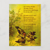 エミリーディキンソン色彩の鮮やかヴィンテージスパーローズ葉書 ポストカード (正面)