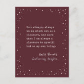 エミリーブロンテウザーリングハイツ引用文タイプライター ポストカード (正面)