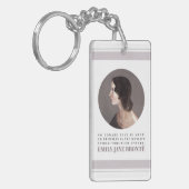 エミリーブロンテポートレートと引用文- No臆病者の魂 キーホルダー (正面左)
