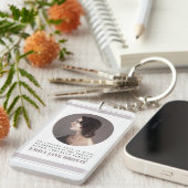 エミリーブロンテポートレートと引用文- No臆病者の魂 キーホルダー (正面右)