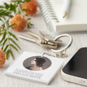 エミリーブロンテポートレートと引用文- No臆病者の魂 キーホルダー (正面右)