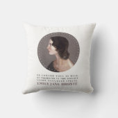 エミリーブロンテポートレートと引用文- No臆病者の魂 クッション (裏面)