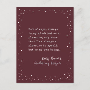 エミリーブロンテレクウザリングハイツ引用文タイプライタ ポストカード