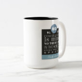 エミリーブロンテ詩の引用文 – 臆病者の魂は私のもの ツートーンマグカップ (正面右)