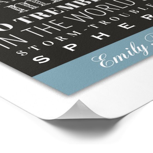 エミリーブロンテ詩の引用文 – 臆病者の魂は私のもの ポスター (角)