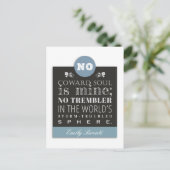 エミリーブロンテ詩の引用文 – 臆病者の魂は私のもの ポストカード (スタンド正面)