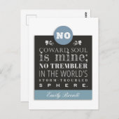 エミリーブロンテ詩の引用文 – 臆病者の魂は私のもの ポストカード (正面/裏面)