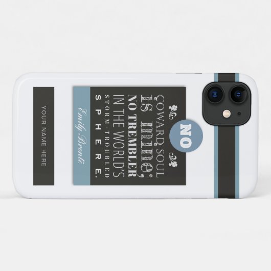 エミリーブロンテ詩の引用文 – 臆病者の魂は私のもの Case-Mate iPhoneケース (裏面(横))