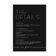 エミリーモダンミニマルなモノクロ詳細カード