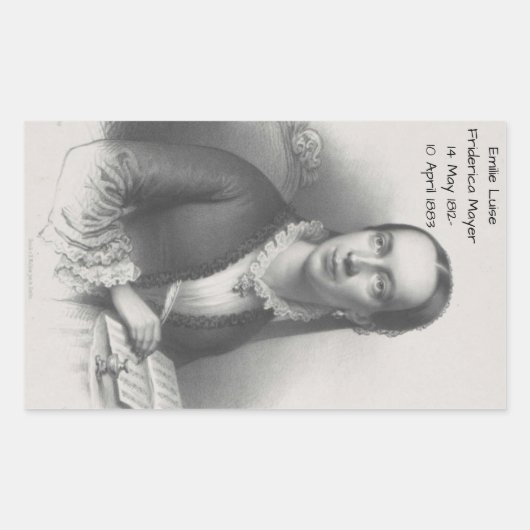 エミリールイースフリデリカマイヤー 長方形シール (正面)