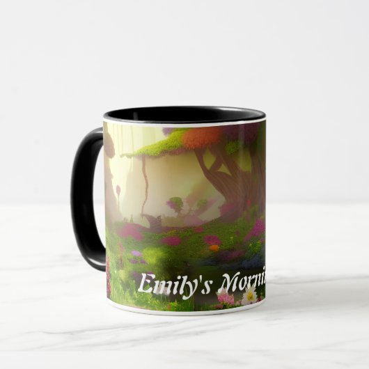 エミリー朝のお茶をカスタマイズ可パーソナライズされた能 マグカップ (正面左)