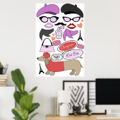 エミリー・イン・パリのテーマ写真ブースパーティー小道具ポスター ポスター (ホームオフィス)