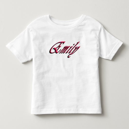 エミリー・ガールズ・ネーム・ロゴ、 トドラーTシャツ (正面)