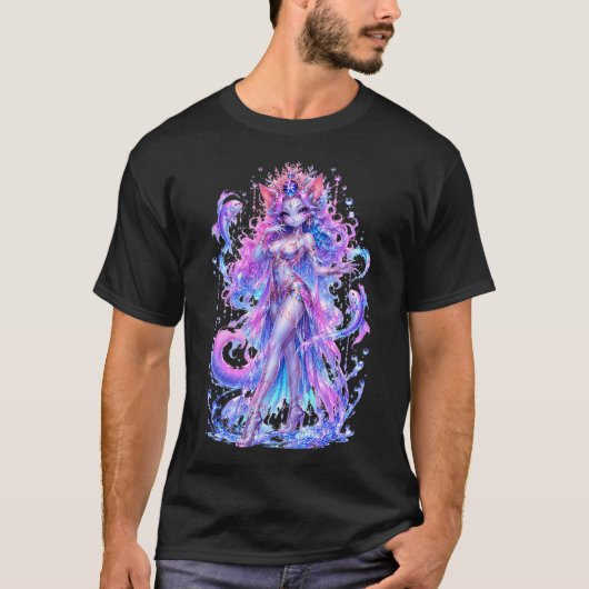 エミリー・ザ・コズミック・キャット - 魚座 Tシャツ (正面)
